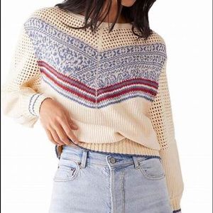 NWT Free People Geo Party Sweater